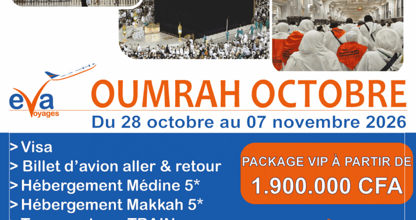 Umrah Octobre - novembre 2026